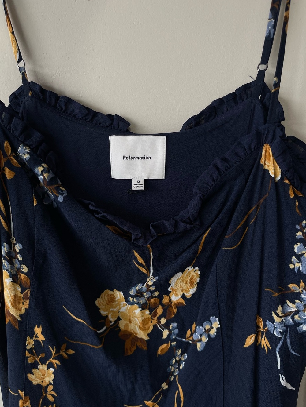 NEW REFORMATION Lilibet Dress in Navy Size 12 - Picture 8 of 13